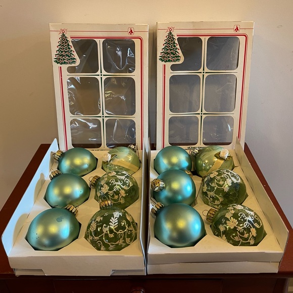 Other - Vintage glass Christmas tree ornaments 🎄Vintage tree ornaments 🎄Set of 2 boxes